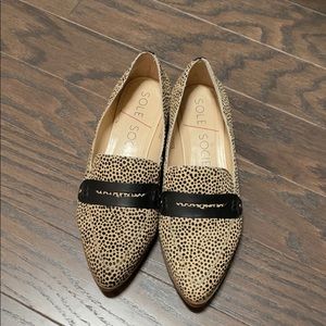 Sole Society leopard flats. Size 7. NEVER WORN